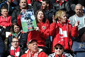 Images Dated 11th April 2015: Bristol City Fans in Full Force at Deepdale Stadium - Sky Bet League One Clash Against Preston