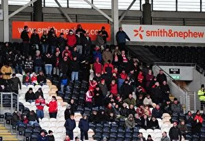 Images Dated 18th December 2010: Bristol City Fans in Full Force at Hull City Championship Match, 18/12/2010