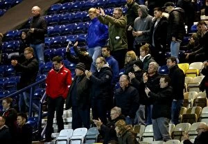 Images Dated 4th April 2017: Bristol City Fans in Full Force at Preston North End Championship Clash, April 2017