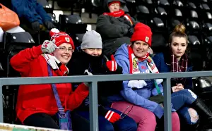 Derby County V Bristol City Prints: Bristol City Fans in Full Force: A Sea of Passion at the Derby County Championship Match