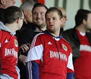 Images Dated 12th April 2014: Bristol City Fans in Full Force at Walsall's Banks Stadium