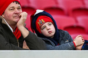 Images Dated 14th January 2017: Bristol City Fans Show Frustration After Heartbreaking 2-3 Loss to Cardiff City