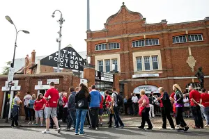 Fulham V Bristol City Prints: Bristol City Fans Gather at Craven Cottage Ahead of Fulham Match, September 2016