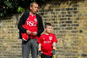 Fulham V Bristol City Prints: Bristol City Fans Gather at Craven Cottage for Fulham Match
