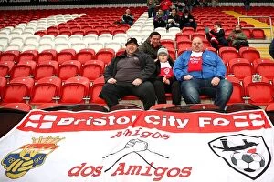 Images Dated 28th November 2015: Bristol City Fans Gather at New York Stadium for Rotherham United Match, 2015