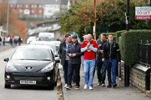 Bristol City Fans Gather at Oakwell Stadium for Barnsley Match, October 2014