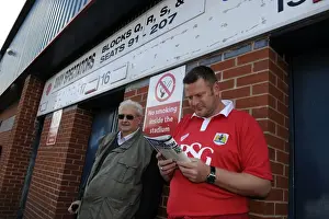 Bristol City Fans Gather Outside Spotland Stadium Before Rochdale Match, 2014