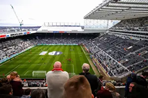 Newcastle United V Bristol City Prints: Bristol City Fans Gathered in the Away Stand During Newcastle United Warm-Up