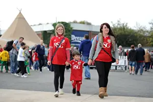 Bristol City V MK Dons Prints: Bristol City Fans Gathering at Ashton Gate for Sky Bet Championship Match against MK Dons