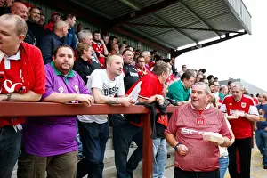 Bristol City Fans Gathering at Fleetwood Town's Highbury Stadium for Sky Bet League 1 Match