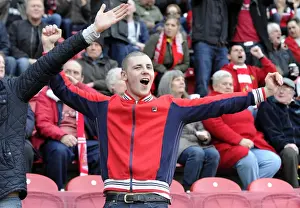 Rotherham United V Bristol City Prints: Bristol City Fans Goal Celebration: Rotherham United vs. Bristol City, March 2014