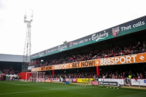 Brentford V Bristol City Prints: Bristol City Fans at Griffin Park