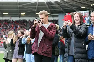 Bristol City V Blackburn Rovers Prints: Bristol City Fans Honor Gerry Gow's Memory in Atyeo Stand During Bristol City v Blackburn Rovers Match