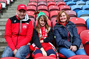 Huddersfield Town V Bristol City Prints: Bristol City Fans at Huddersfield Town's John Smiths Stadium
