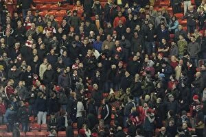 Images Dated 14th January 2014: Bristol City Fans Keeping the Ball in the Stands during Watford Replay