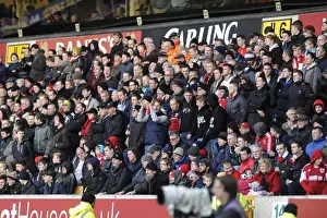 Wolves V Bristol City Prints: Bristol City Fans at Molineux Stadium: Wolverhampton Wanderers vs