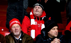 Nottingham Forest V Bristol City Prints: Bristol City Fans at Nottingham Forest's The City Ground