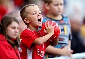 Images Dated 17th September 2016: Bristol City Fan's Passion: Cheering on the Team at Ashton Gate Stadium