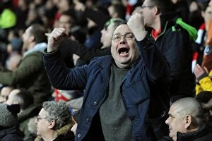 Images Dated 9th January 2016: Bristol City Fan's Passion: The Hawthorns Showdown (FA Cup Third Round)