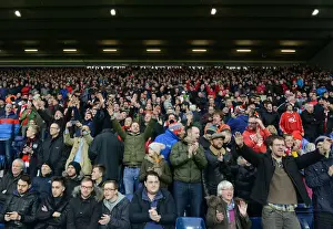 West Brom Prints: Bristol City Fans Passionate Display at The Hawthorns: A Sea of Colour and Emotion during FA Cup Third Round