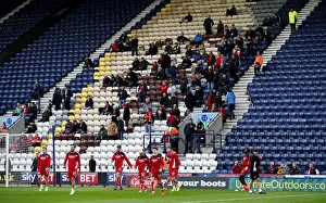 Preston North End V Bristol City Prints: Bristol City Fans Passionate Showdown at Deepdale against Preston North End (Sky Bet Championship)