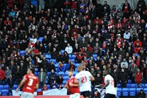 Images Dated 7th November 2015: Bristol City Fans Passionate Support at Bolton Wanderers, Sky Bet Championship (November 7, 2015)