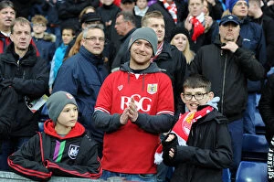 Images Dated 9th January 2016: Bristol City Fans Passionate Support at The Hawthorns during FA Cup Third Round Match against West