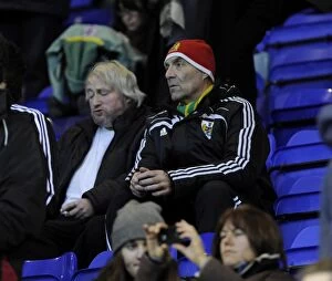 Images Dated 16th November 2013: Bristol City Fan's Passionate Support at Tranmere vs. Bristol City, Sky Bet League One (16/11/2013)