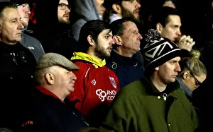 Wolverhampton Wanderers V Bristol City Prints: Bristol City Fans Passionate Support at Wolverhampton Wanderers