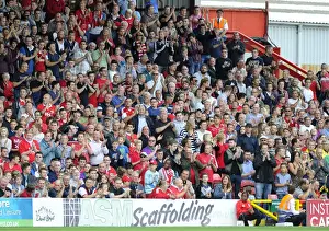Bristol City V MK Dons Prints: Bristol City Fans Pay Tribute: Minutes Applause for Mark Saunders (54) during MK Dons Match