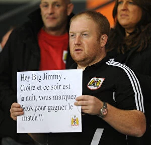 Images Dated 26th October 2015: Bristol City Fans Rally at Cardiff City Stadium, 2015