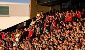Images Dated 16th August 2016: Bristol City Fans Rally at Carrow Road during Norwich City vs