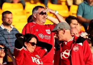 Images Dated 16th August 2016: Bristol City Fans Rally at Carrow Road during Sky Bet Championship Match, August 2016
