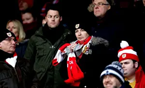 Nottingham Forest V Bristol City Prints: Bristol City Fans Rally at The City Ground during Nottingham Forest vs