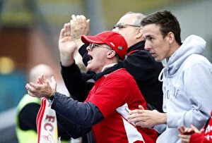 Images Dated 17th April 2017: Bristol City Fans Rally at Ewood Park