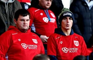 Images Dated 26th December 2016: Bristol City Fans Rally at Molineux: Sky Bet Championship Clash with Wolverhampton Wanderers