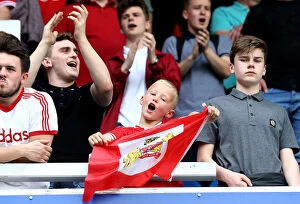 Images Dated 7th May 2016: Bristol City Fans Rally at QPR vs. Bristol City, Sky Bet Championship (07.05.2016)