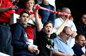 Images Dated 7th May 2016: Bristol City Fans Rally at Queens Park Rangers vs. Bristol City, Sky Bet Championship (07.05.2016)