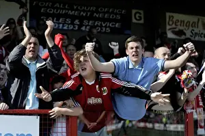 Crawley Town V Bristol City Prints: Bristol City Fans Rejoice in Promotion and Rival's Relegation at Crawley Town Match