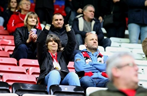 Wigan Athletic V Bristol City Prints: Bristol City Fans in Full Support at Wigan's DW Stadium