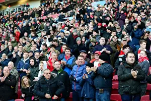 Bristol City V Reading Prints: Bristol City Fans in Full Swing: The Excitement of Ashton Gate during Bristol City vs Reading (02)