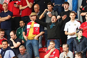 Rotherham V Bristol City Prints: Bristol City Fans in Full Swing at Rotherham United Match