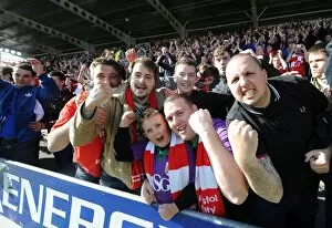 Images Dated 25th April 2015: Bristol City Fans Thrilling Away Day at Chesterfield's Proact Stadium, 2015