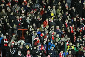 Bristol City Fans in Full Throat at Ashton Gate during Bristol City vs. Gillingham, Johnstone's Paint Trophy (JPT) Match, 2015