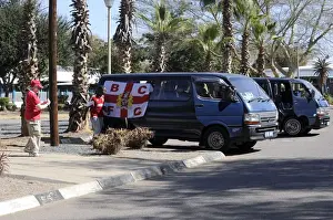 Extension Gunners V Bristol City Prints: Bristol City Fans Transporting Team Flag to Botswana Stadium for Extension Gunners Match
