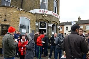 Images Dated 16th April 2016: Bristol City Fans Unite at The Griffin Pub Before Brentford Showdown, Sky Bet Championship 2016