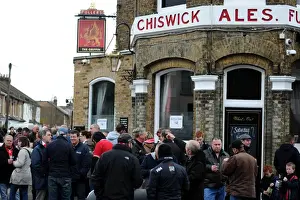 Brentford V Bristol City Prints: Bristol City Fans Unite at The Griffin Pub Before Brentford Showdown