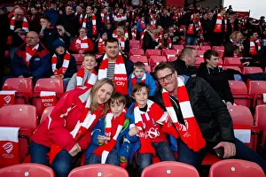 Bristol City V West Ham United - Fans Prints: Bristol City Fans Unite: A Sea of Scarves at Ashton Gate Stadium before the FA Cup Match against West Ham United