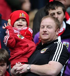 Images Dated 7th February 2015: Bristol City Fans Unite at Stadium MK during MK Dons vs. Bristol City