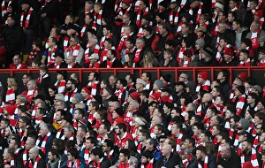 Bristol City Fans United: A Sea of Scarves at Ashton Gate